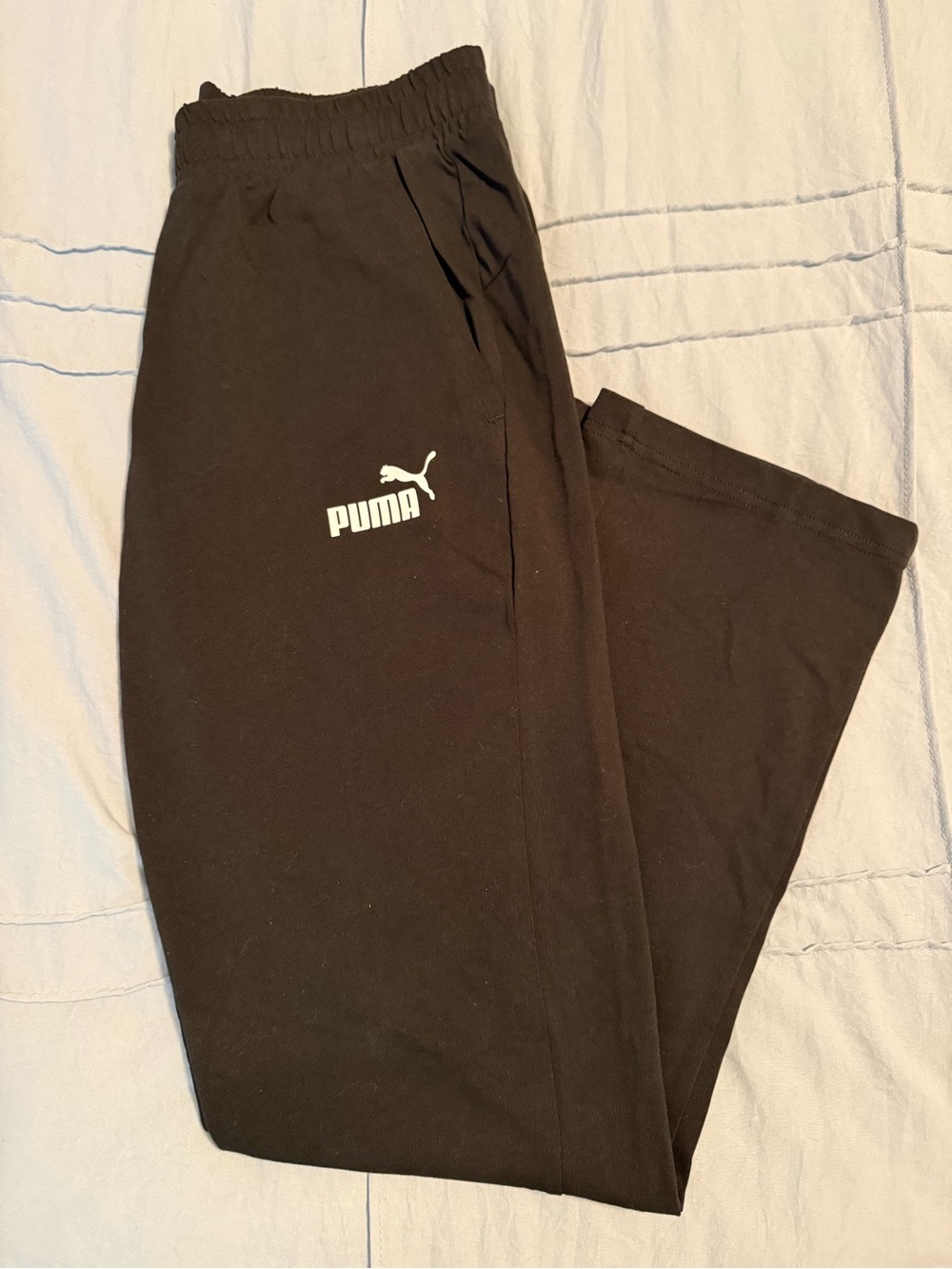 Puma Unisex Black Sweatpants - Logo Athletic Joggers